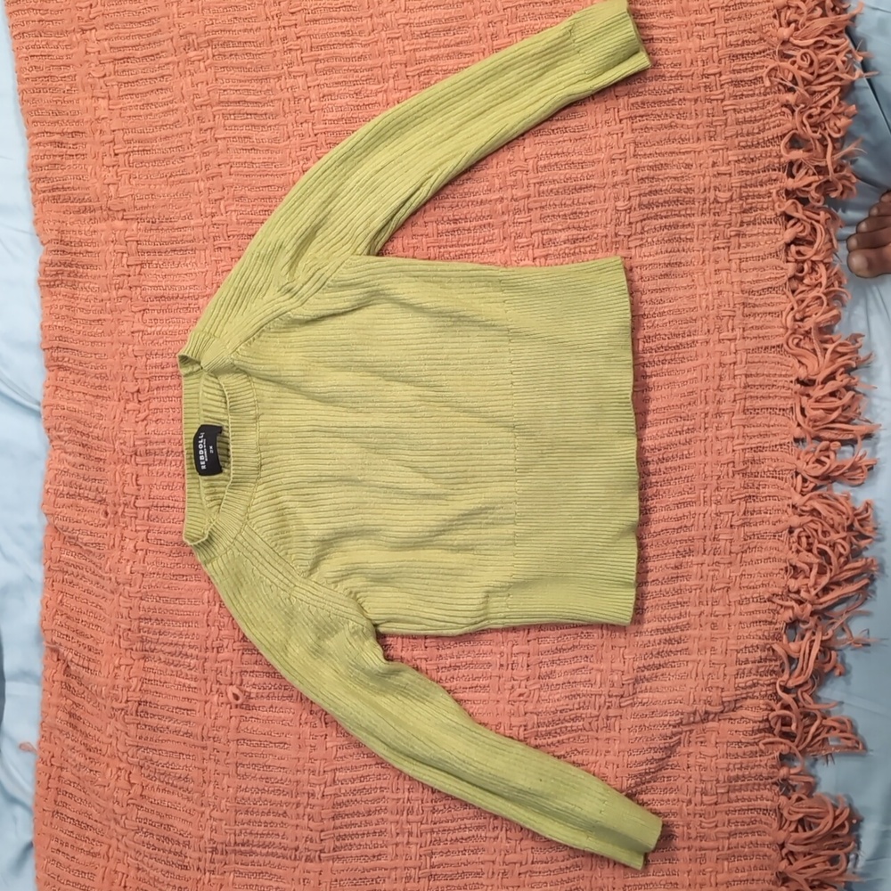 Rebdolls Lime Ribbed Knit Two-Piece Set - Picture 3 of 7
